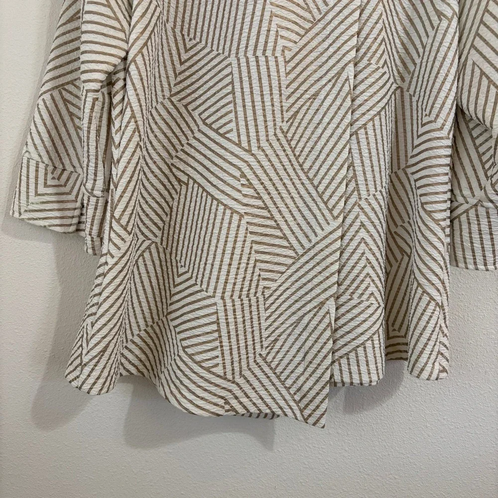 IC by Connie K Blazer Geometric Textured Single Button Jacket Large USA Made - Picture 9 of 10